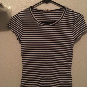 Navy and white striped shirt, great condition